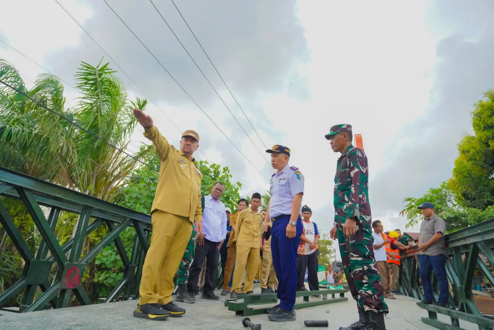 Pastikan Akses Transportasi Lancar, Bupati Batu Bara Tinjau Langsung  Jembatan Bailey Sei Buah Keras–Sidomulyo