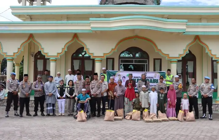 Polres Dairi Tebar Berkah Ramadhan 1447 H, Serahkan Kursi Roda Dan Paket Sembako kepada Warga.
