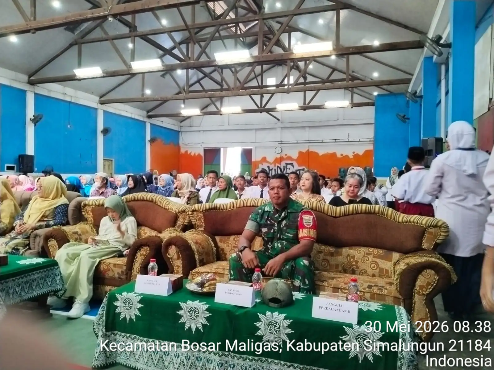 WAKILI DANRAMIL, BABINSA KORAMIL 06/PERDAGANGAN HADIRI HAFLAH AKHIRUSSANNAH SD/SMP MUHAMMADIYAH PERDAGANGAN.