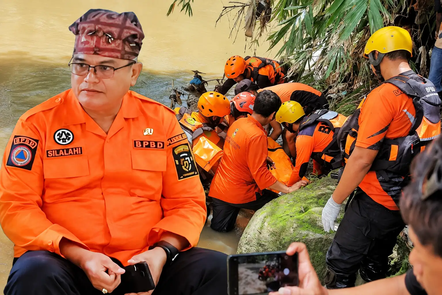 Dua Hari Pencarian, Korban Hanyut Di Sungai Tanjung Pinggir Berhasil Ditemukan.