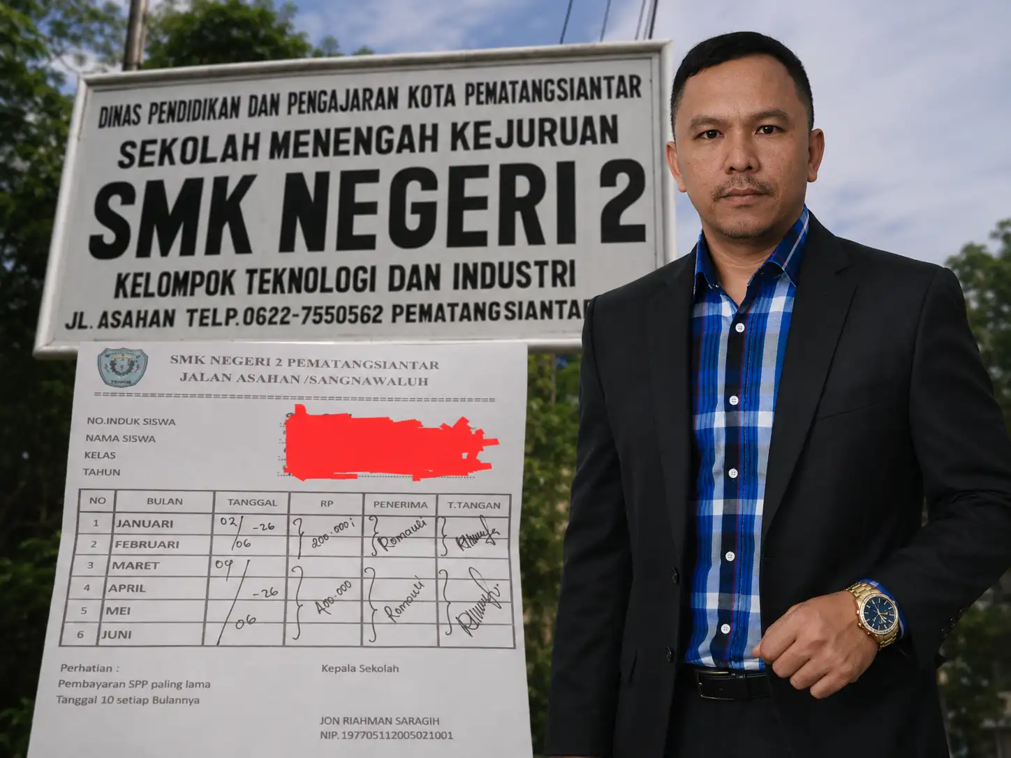 LPKN Tipikor Soroti Dugaan Pungutan SPP Di SMK Negeri 2 Pematangsiantar, Orang Tua Siswa Mengeluh Terbebani.