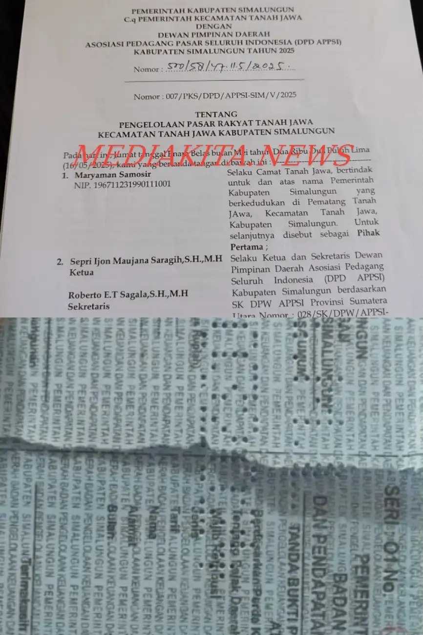 Pengutipan Pajak Pasar Tanah Jawa Oleh Pihak Ketiga Disorot, LPKN TIPIKOR Minta Camat Batalkan MoU
