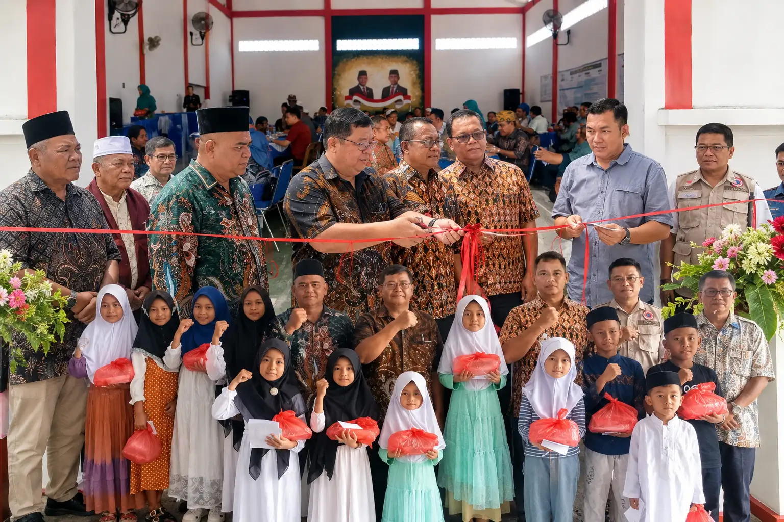 Pangulu Muhammad Azhar Tegaskan Komitmen Pelayanan, Peresmian Kantor Nagori Bangun Berlangsung Khidmat.