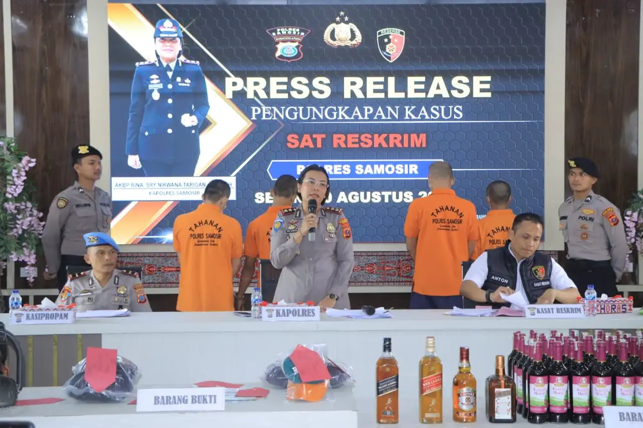 Sat Reskrim Polres Samosir Ungkap 7 Kasus Jadi Perhatian Publik.
