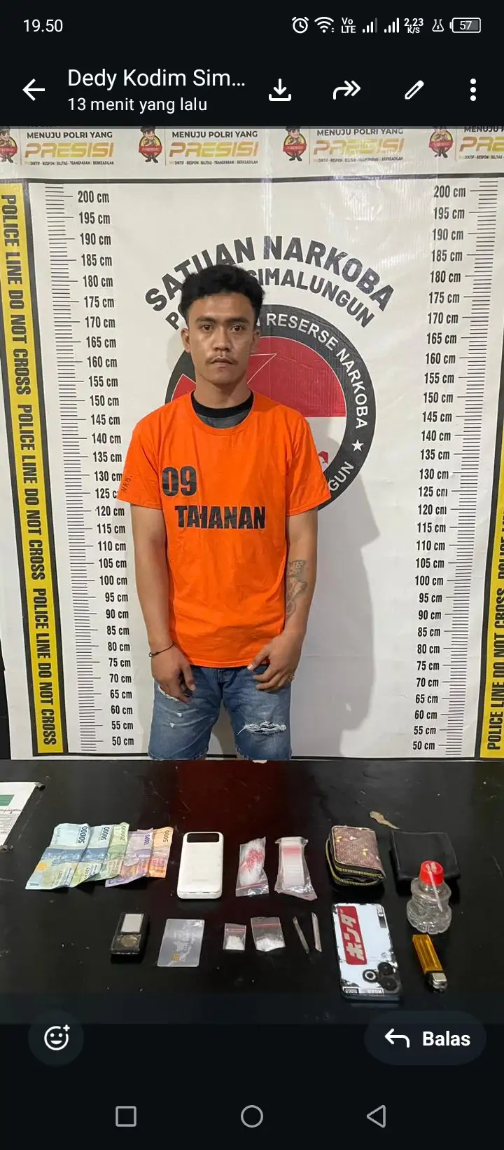 Gerak Cepat Unit Intel Kodim 0207/Simalungun Bongkar Dugaan Peredaran Sabu, Pelaku Diamankan Dan Diserahkan ke Polisi.