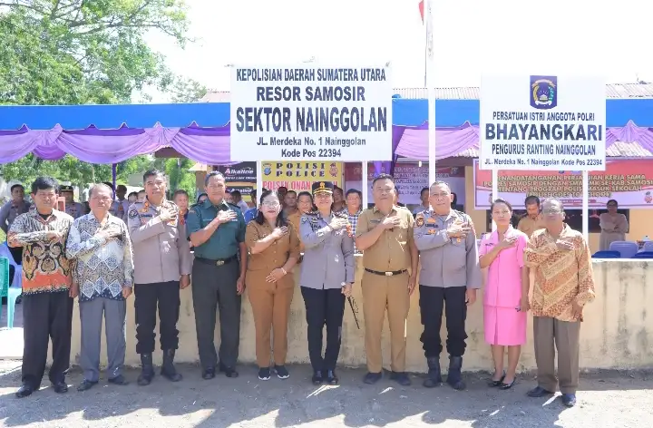 Polsek Nainggolan Resmi Beroperasi, Polres Samosir Gandeng Sekolah Bentuk Generasi Taat Hukum.