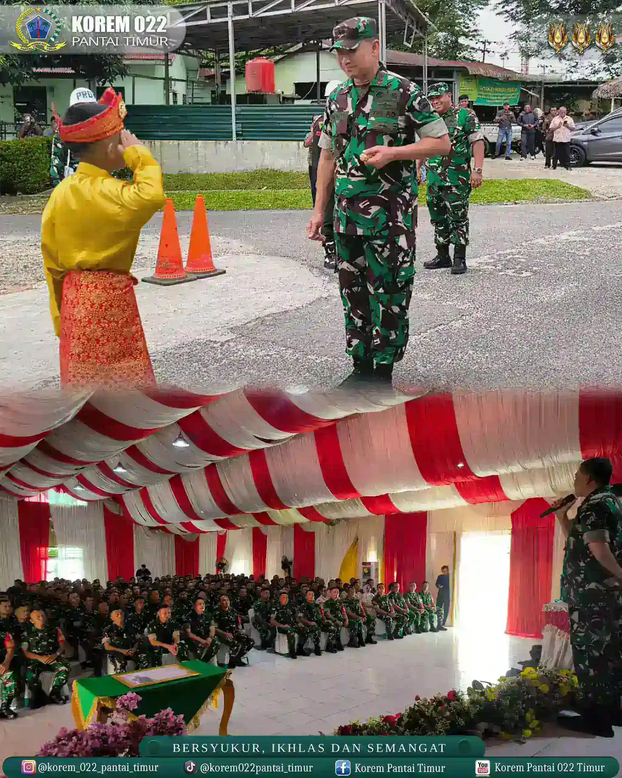 Danrem 022/PT Dampingi Pangdam I/BB Kunker ke Makodim 0209/LB Dan Marshalling Area Yonif TP 956/SBA.