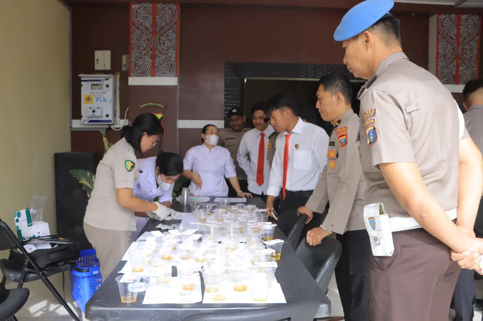 Komitmen Bersih Dari Narkoba, Kapolres Samosir Gelar Tes Urine Mendadak, 148 Personel Dinyatakan Negatif.