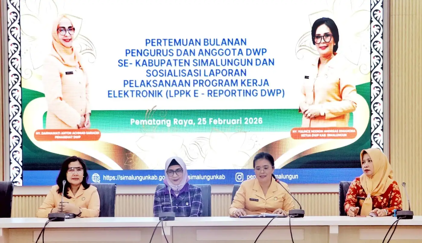 Hadiri Rakor LPPK e-Reporting DWP, Ny. Hj Darmawati Anton Achmad Saragih: Junjung tinggi Nilai Kebersamaan, Kekompakan dan Integritas