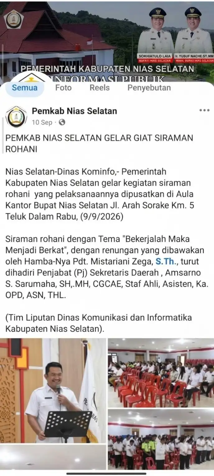 Kegiatan Wabup Nias Selatan 