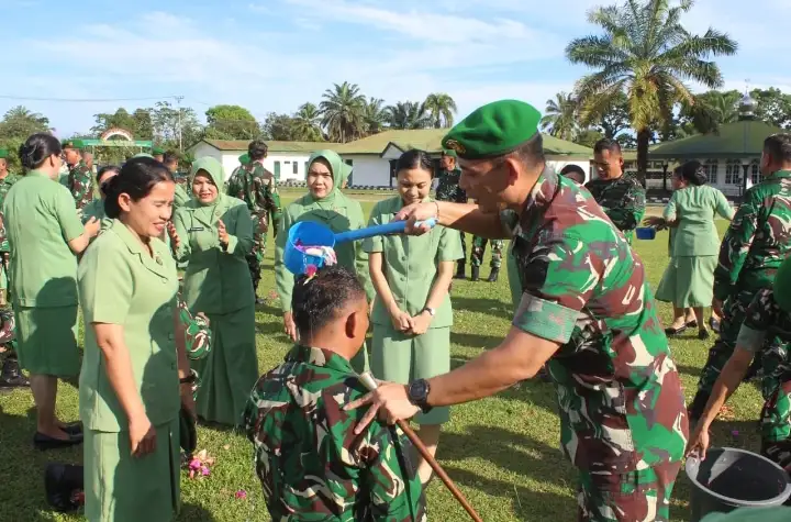 Dandim 0207/Simalungun Pimpin Acara Pelantikan Kenaikan Pangkat 46 Anggota, Periode 1 April 2026.
