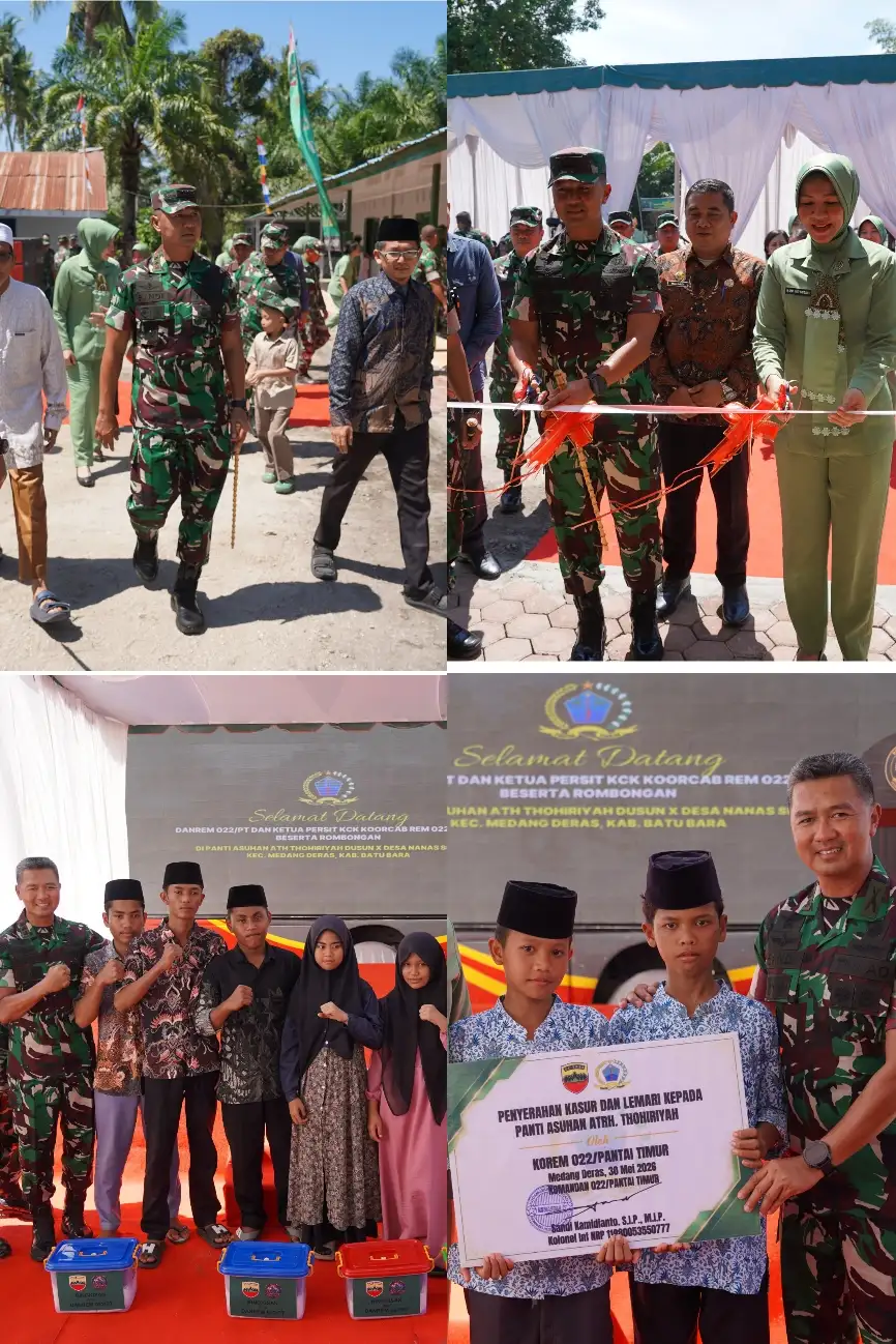 DANREM 022/PT RESMIKAN HASIL KARYA BAKTI DI PANTI ASUHAN ATRH. THOHIRIYAH.