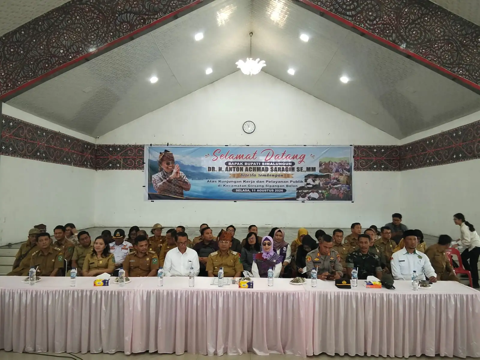Perkuat Sinergitas di Wilayah, Babinsa Koramil Girsang Sipangan Bolon Hadiri Kunker Bupati Simalungun