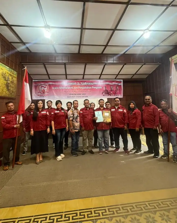 Pengukuhan DPP BARA HATI Indonesia Digelar Di Aula Siantar Hotel, Tekankan Solidaritas Dan Transparansi.