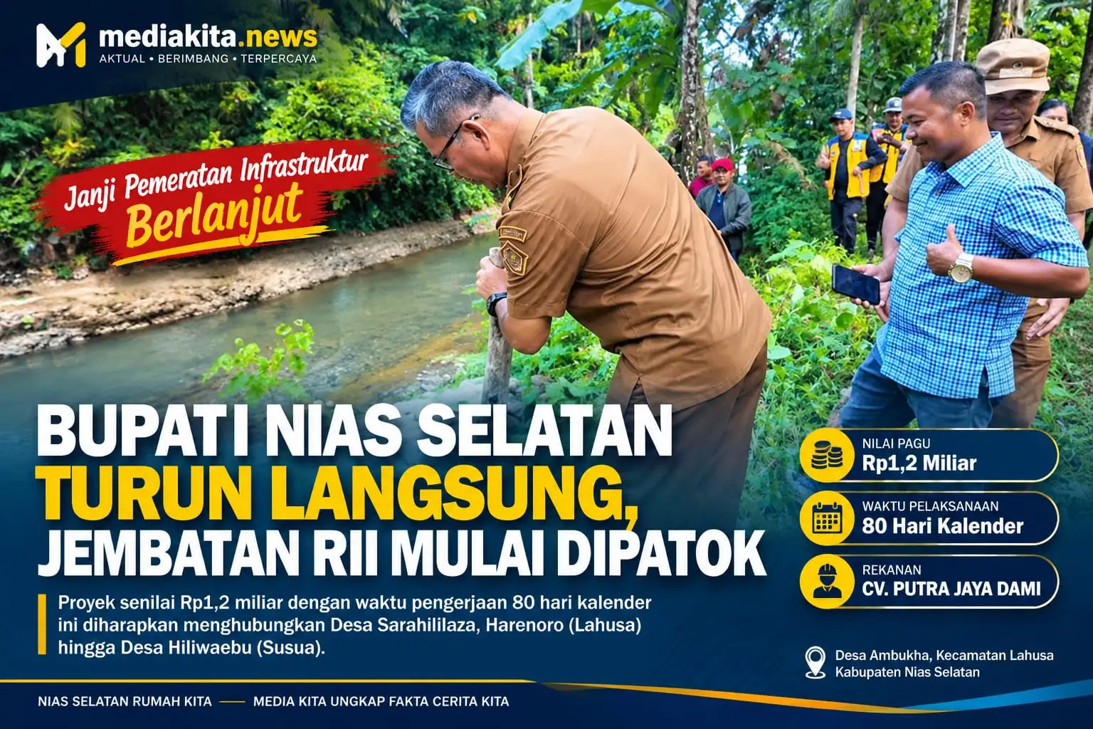 Janji Pemerataan Infrastruktur Berlanjut, Bupati Nias Selatan Turun Langsung Kawal Harapan Warga