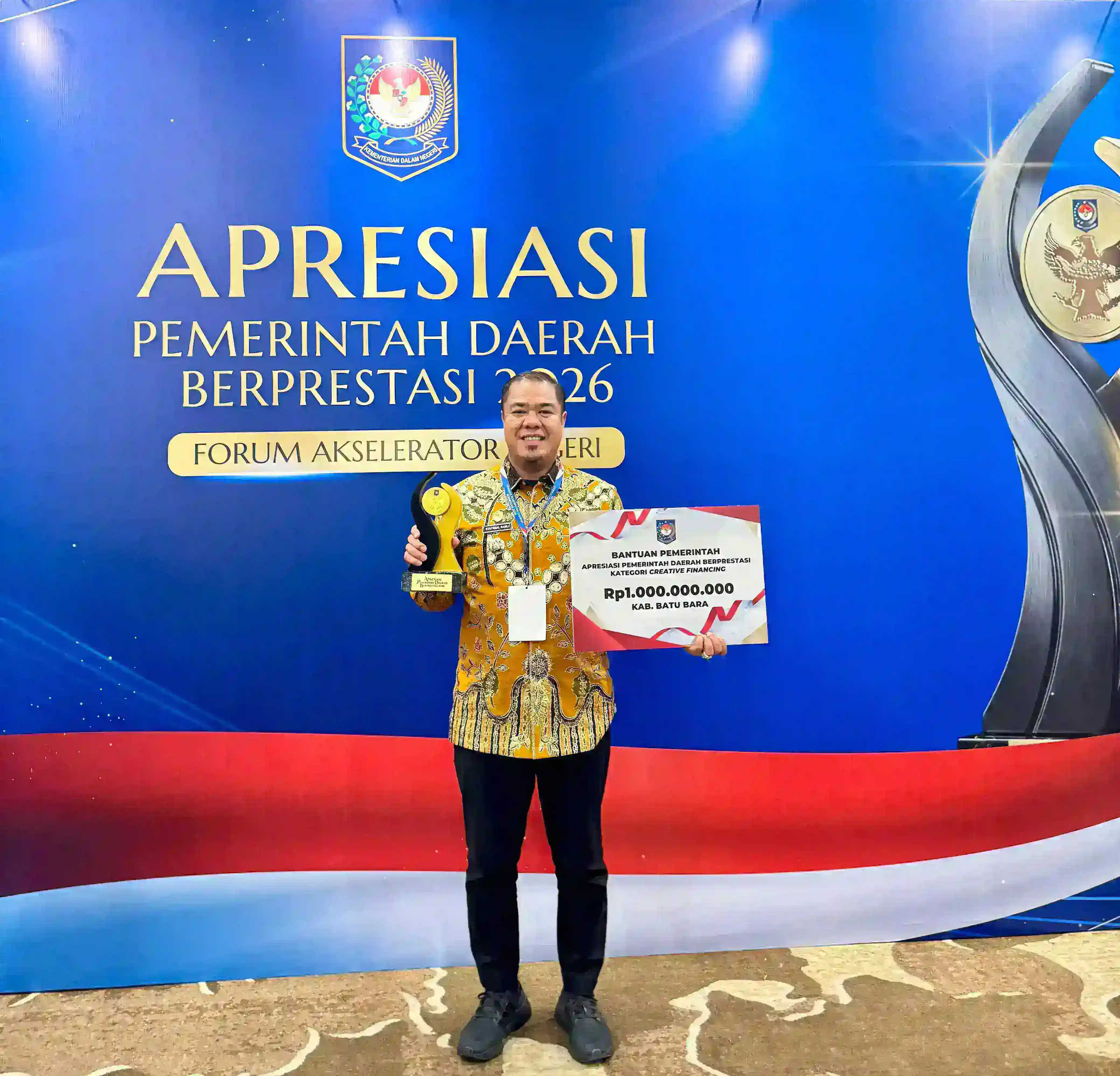 Pemkab Batubara Raih Juara III Creative Financing pada Ajang Apresiasi Pemerintah Daerah Berprestasi 2026
