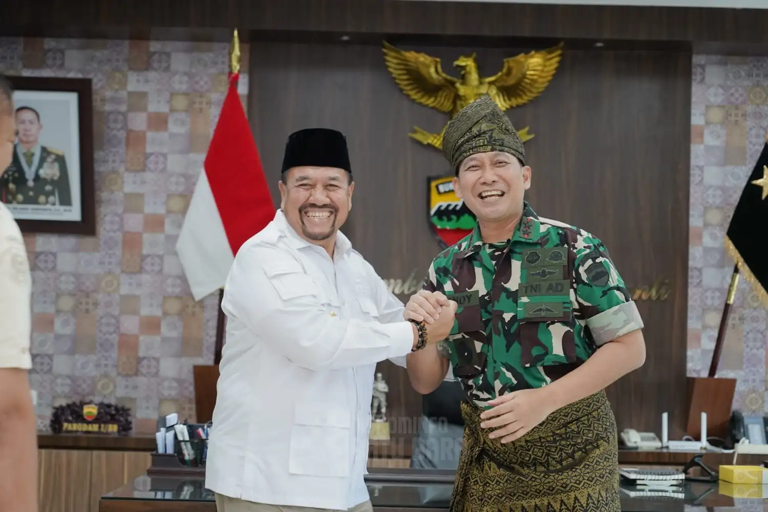 Perkuat Kolaborasi dan Sinergi antar Pemkab dan TNI, Bupati dan Wakil Bupati Batubara Audiensi dengan Pangdam I/BB